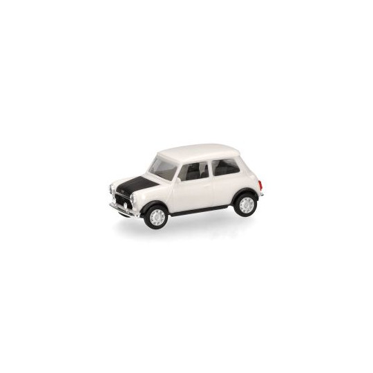 MINI COOPER ancienne blanc et noir 1/87 HERPA