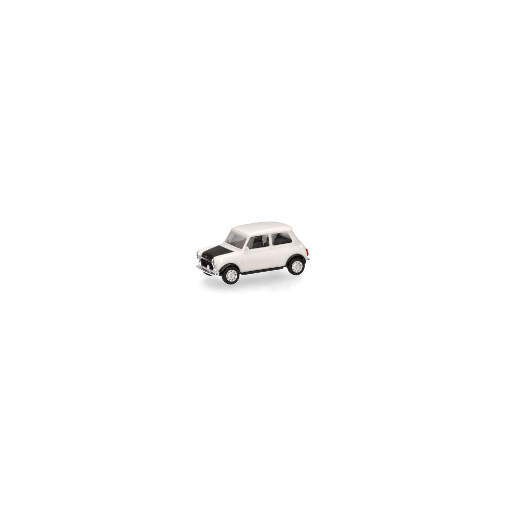 MINI COOPER ancienne blanc et noir 1/87 HERPA