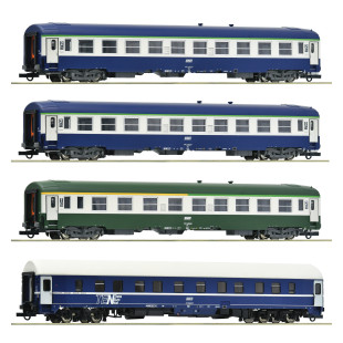 Coffret Set 4 wagons voyageurs Voitures “Arlberg Express” 1/87 HO ROCO