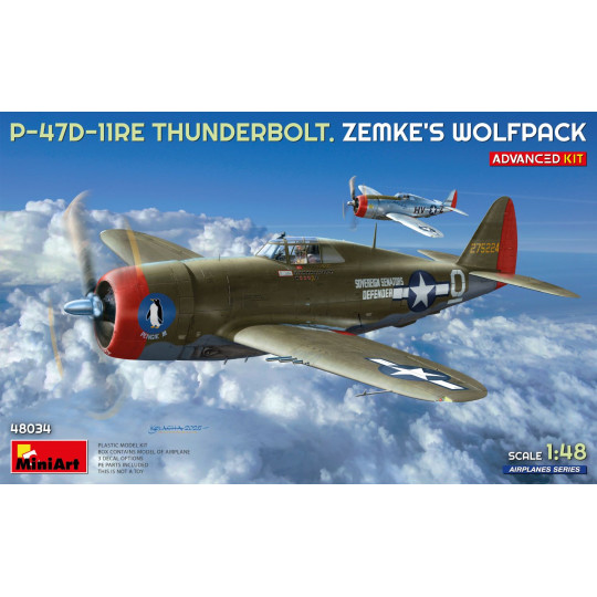 Republic P-47D-11 RE Thunderbolt "Razorback" Wolfpack maquette 1/48 MINIART