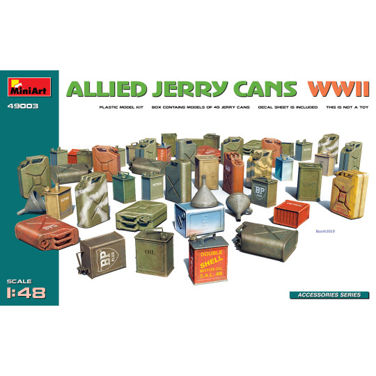 Jerrycans  Alliés WW2 maquette 1/48 MINIART