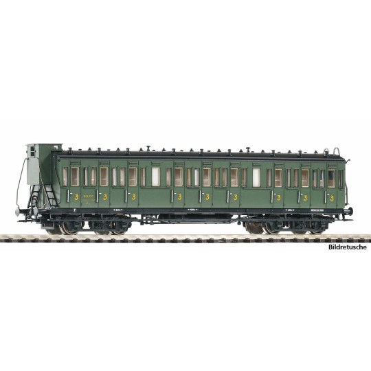 Voiture SNCF à bogies guérite & compartiments 3Cl HO 1/87 PIKO