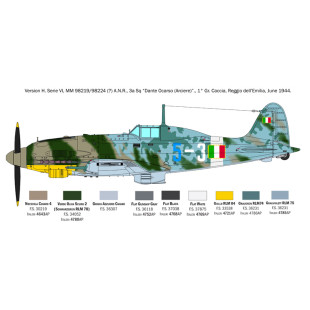 Macchi MC 205 Veltro avion Italie WW2 maquette  1/32 ITALERI
