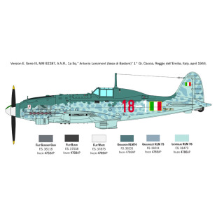 Macchi MC 205 Veltro avion Italie WW2 maquette  1/32 ITALERI