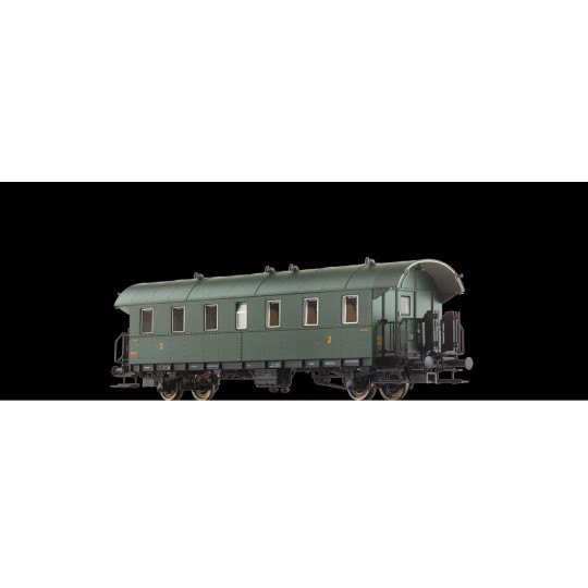 Voiture SNCF B6 2cl essieux "boite à tonnerre" HO 1/87 BRAWA