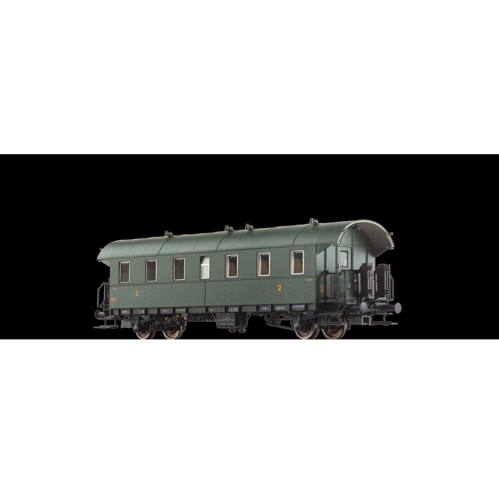 Voiture SNCF B6 2cl essieux "boite à tonnerre" HO 1/87 BRAWA