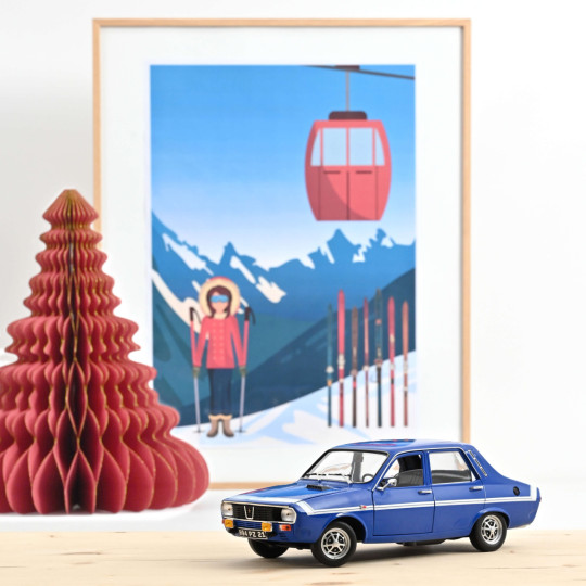 RENAULT 12 sans pare-chocs 1971 bleu de france 1/18 NOREV