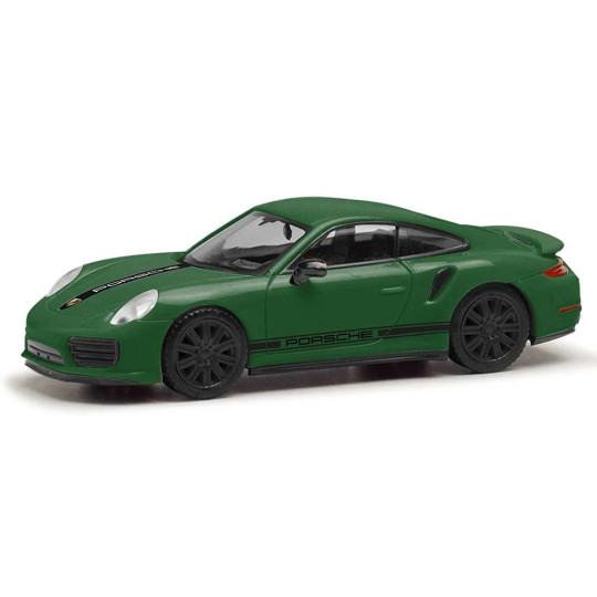 Porsche 911 turbo vert de course 1/87 HERPA
