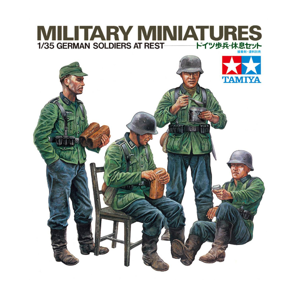Soldats allemands au repos WW2 maquette 1/35 TAMIYA