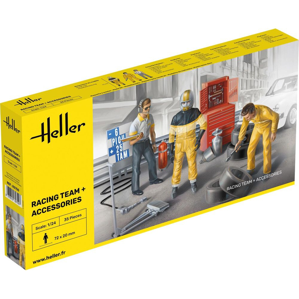 Mécaniciens de course avec accessoires 1/24 HELLER