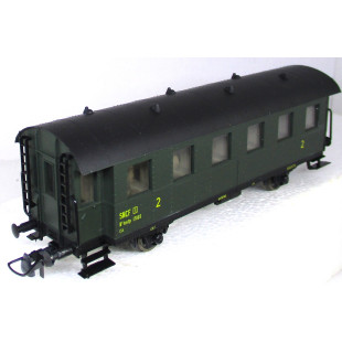 Voiture SNCF B6 2cl essieux "boite à tonnerre" HO 1/87 SACHSENMODELLE