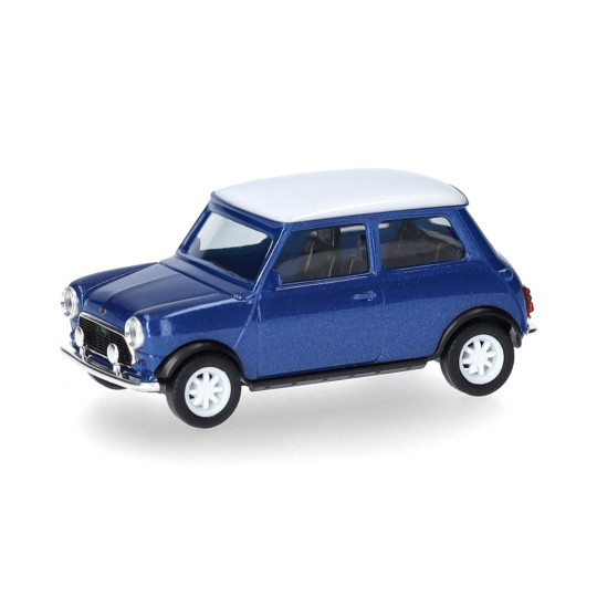 AUSTIN Mini Cooper RL ancienne Bleu Tahiti Blue 1/87 HERPA