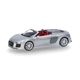 AUDI R8 V10 Spyder Argent Ice Silver 1/87 HERPA