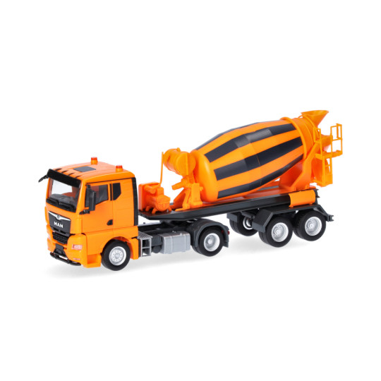 Camion MAN TGX GN semi-remorque toupie béton 1/87 HERPA
