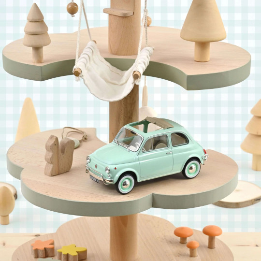 Fiat 500 L 1968 bleu pastel cadeau de naissance 1/18 NOREV