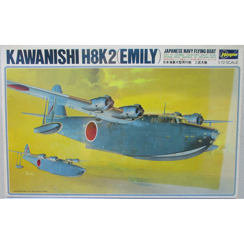 Kawanishi H8K2 (Emily) Japan Navy hydravion maquette 1/72 HASEGAWA
