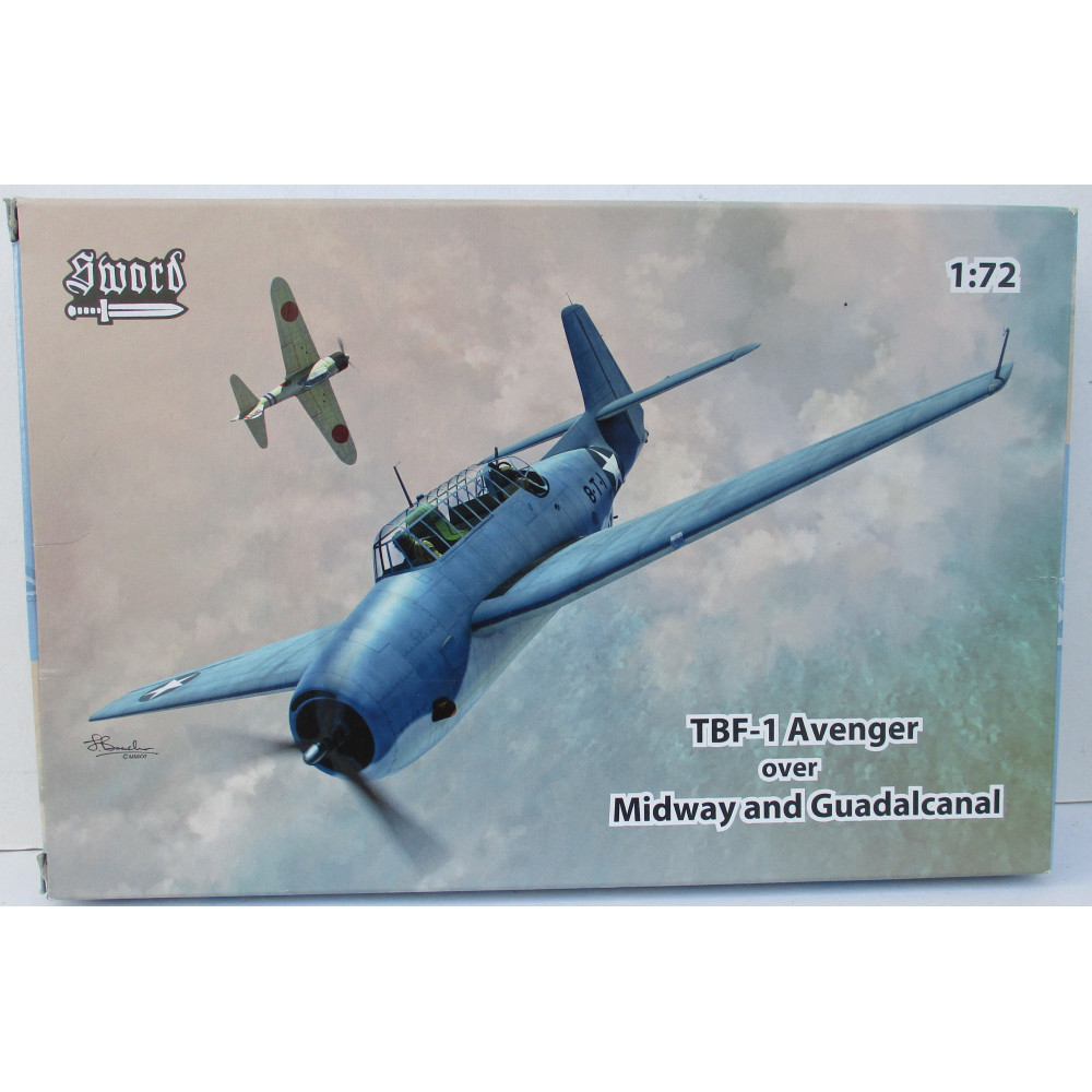 Grumman TBF-1 Avenger US Navy Midway maquette avion 1/72 SWORD