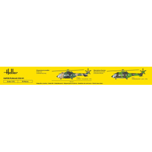 Hélicoptère Super Puma AS 332 M1 maquette starter kit 1/72 HELLER
