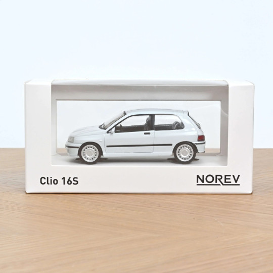 Renault Clio 16S 1991 Blanc White miniature 1/43 NOREV jet car