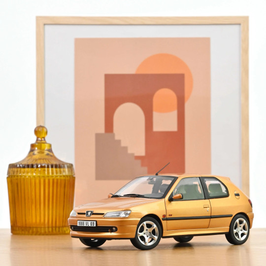 Peugeot 306 S16 1997 Jaune Vermeer Yellow miniature 1/18 NOREV