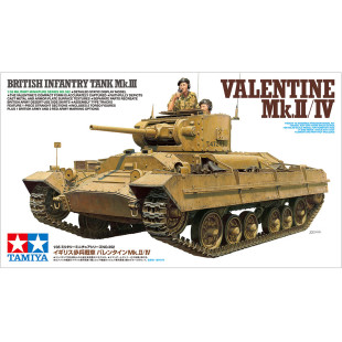 Char WW2 British Infantry Tank Mk.III Valentine Mk.II/IV maquette 1/35 TAMIYA