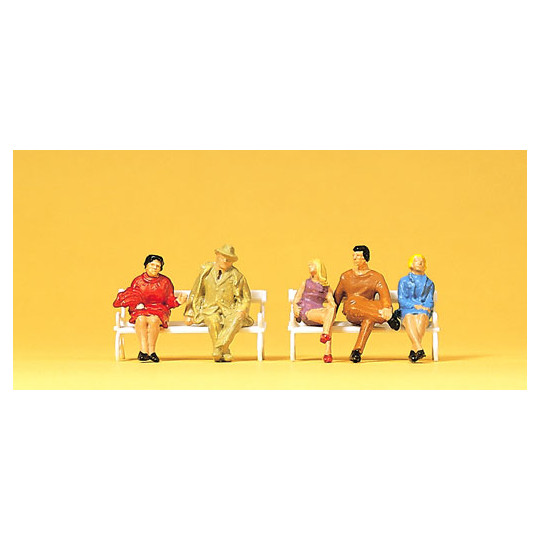 Personnages assis 1/87 HO PREISER