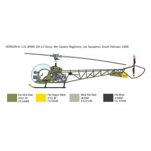 Helico Bell 47 OH-13 SIOUX 1/48 ITALERI