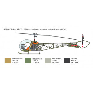 Helico Bell 47 OH-13 SIOUX 1/48 ITALERI