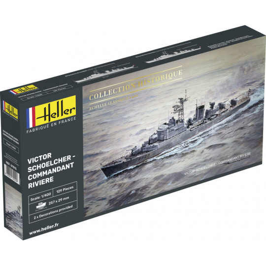 Aviso escorteur VICTOR SCHOELCHER - COMMANDANT RIVIERE  1/400 HELLER